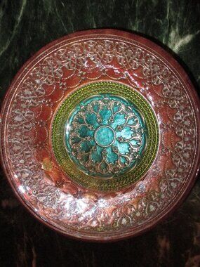 Turkish Art Glass Decorative Accent Bowl